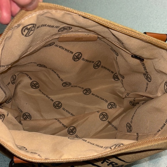 Brown Paris Print Crossbody/Shoulder Bag - Picture 6 of 11